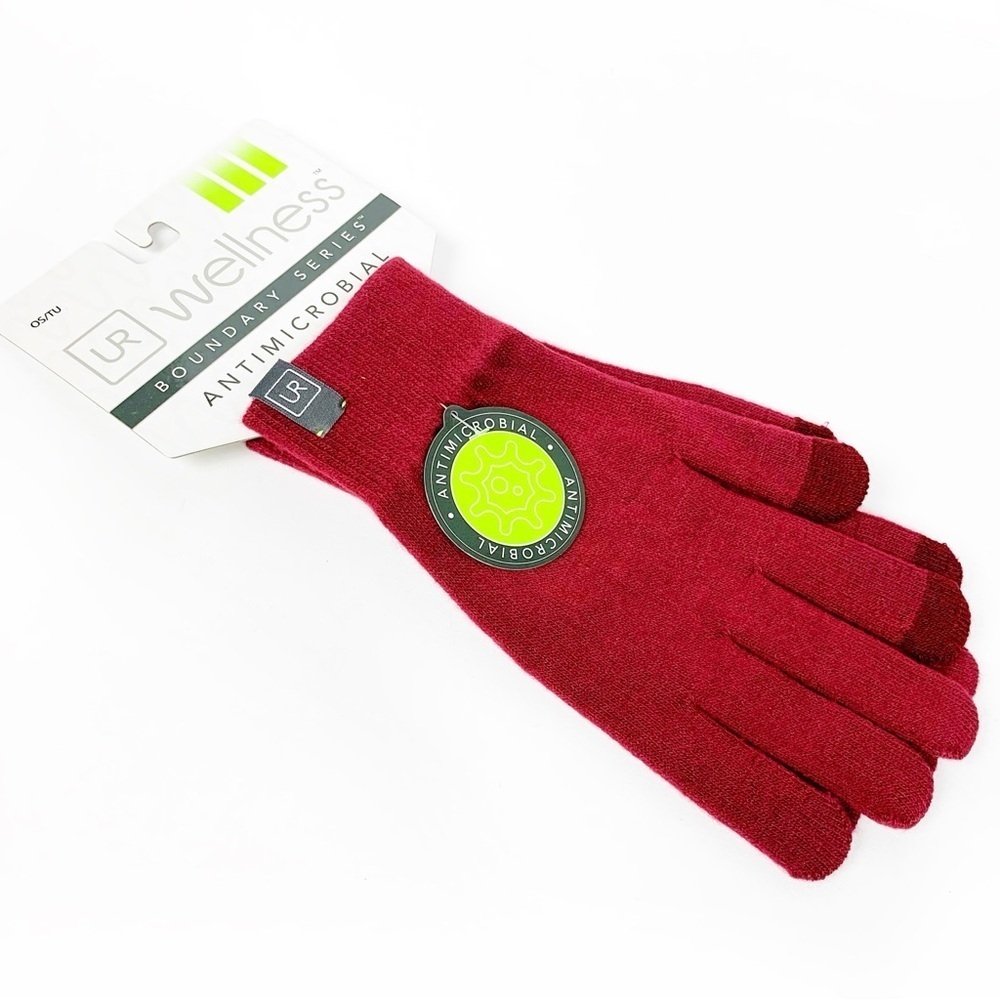 UR Wellness Antimicrobial Red Gloves • Cozy Winter Gloves • Holiday Gift • NWT - Picture 8 of 8